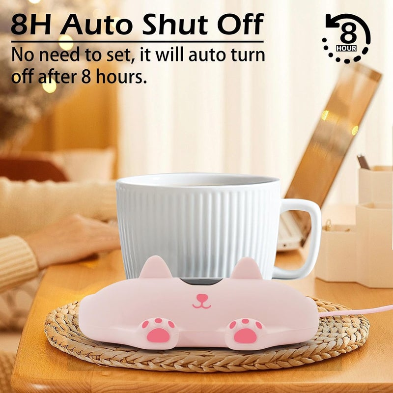 PUSEE Mug Warmer,Coffee Warmer for Desk Candle Warmer Auto Shut Off,Coffee Cup Warmer with 3 Temp Settings,Electric Beverage Warmer Plate for Coffee,Tea,Water Milk and Cocoa(Not Include Cup) - Image 5